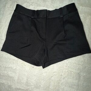 Diane Von Furstenberg Black High-Waist Tailored Shorts